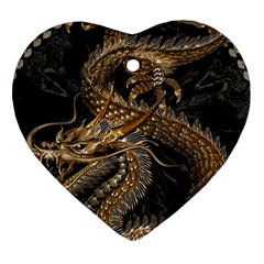 Fantasy Dragon Pentagram Ornament (heart)