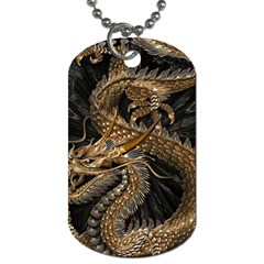 Fantasy Dragon Pentagram Dog Tag (two Sides) by Cowasu