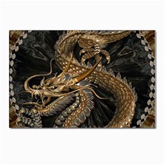 Fantasy Dragon Pentagram Postcards 5  X 7  (pkg Of 10) by Cowasu