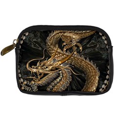 Fantasy Dragon Pentagram Digital Camera Leather Case by Cowasu