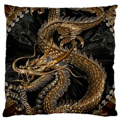 Fantasy Dragon Pentagram Large Cushion Case (one Side) by Cowasu