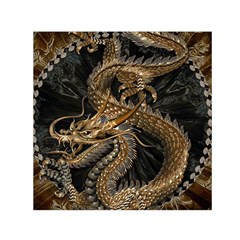 Fantasy Dragon Pentagram Square Satin Scarf (30  X 30 ) by Cowasu