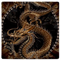 Fantasy Dragon Pentagram Uv Print Square Tile Coaster  by Cowasu