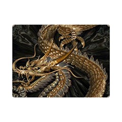 Fantasy Dragon Pentagram Premium Plush Fleece Blanket (mini) by Cowasu