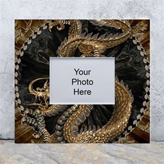 Fantasy Dragon Pentagram White Wall Photo Frame 5  X 7  by Cowasu