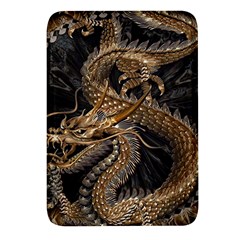 Fantasy Dragon Pentagram Rectangular Glass Fridge Magnet (4 Pack) by Cowasu