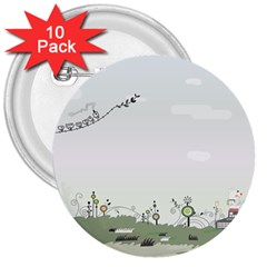 Abstract-background-children 3  Buttons (10 Pack)  by Cowasu