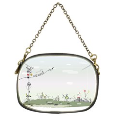 Abstract-background-children Chain Purse (two Sides) by Cowasu