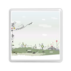 Abstract-background-children Memory Card Reader (square) by Cowasu