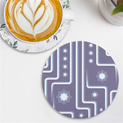 Pattern-non-seamless-background Uv Print Round Tile Coaster by Cowasu