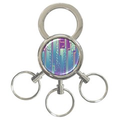 Non-seamless-pattern-background 3-ring Key Chain by Cowasu