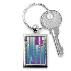 Non-seamless-pattern-background Key Chain (rectangle) by Cowasu