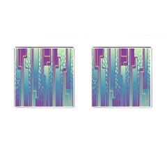 Non-seamless-pattern-background Cufflinks (square) by Cowasu