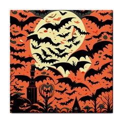 Bat Pattern Tile Coaster by Valentinaart