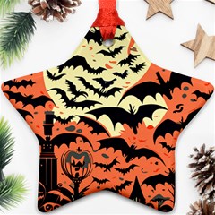 Bat Pattern Ornament (star) by Valentinaart