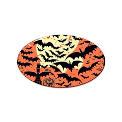 Bat Pattern Sticker Oval (10 Pack) by Valentinaart