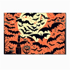 Bat Pattern Postcard 4 x 6  (pkg Of 10) by Valentinaart