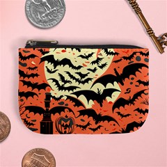 Bat Pattern Mini Coin Purse by Valentinaart