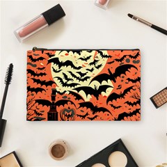 Bat Pattern Cosmetic Bag (medium) by Valentinaart