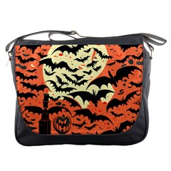 Bat Pattern Messenger Bag by Valentinaart