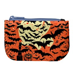 Bat Pattern Large Coin Purse by Valentinaart