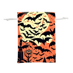 Bat Pattern Lightweight Drawstring Pouch (m) by Valentinaart