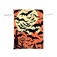 Bat Pattern Lightweight Drawstring Pouch (l) by Valentinaart