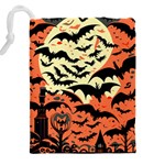 Bat pattern Drawstring Pouch (5XL) Back