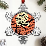 Bat pattern Metal Small Snowflake Ornament Front