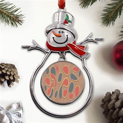 Background-abstract-non-seamless Metal Snowman Ornament by Cowasu