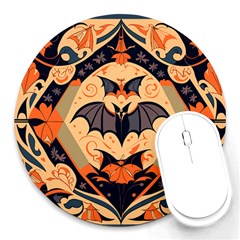 Bat pattern Round Mousepad