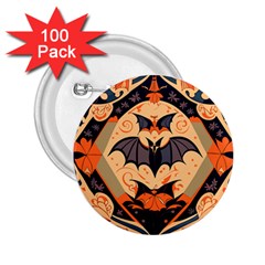 Bat Pattern 2 25  Buttons (100 Pack)  by Valentinaart