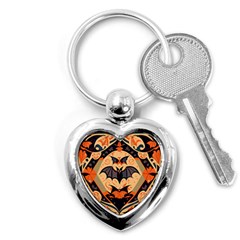 Bat pattern Key Chain (Heart)