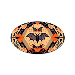 Bat Pattern Sticker (oval) by Valentinaart