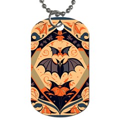 Bat Pattern Dog Tag (one Side) by Valentinaart