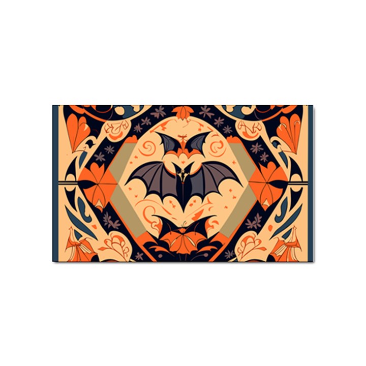 Bat pattern Sticker Rectangular (100 pack)