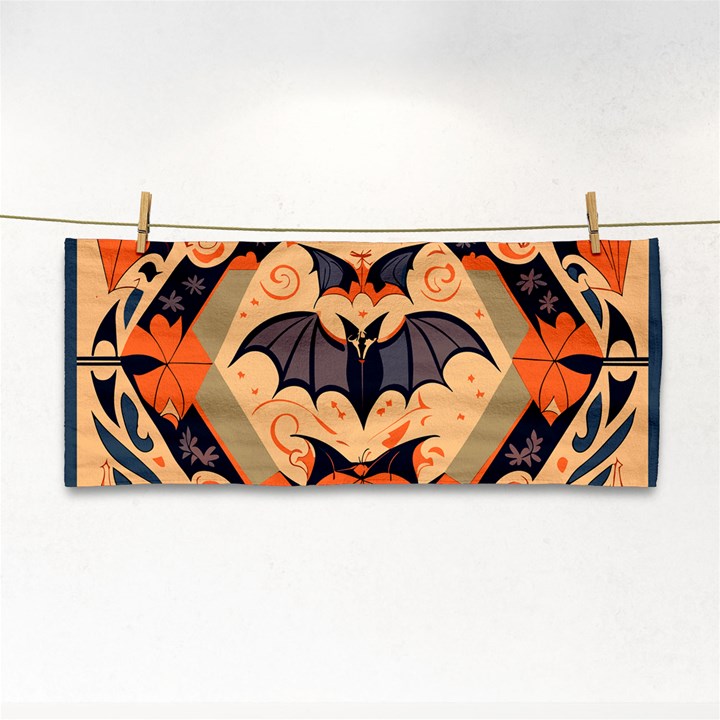 Bat pattern Hand Towel