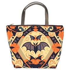 Bat pattern Bucket Bag