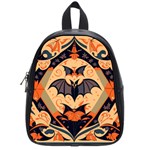 Bat pattern School Bag (Small) Front