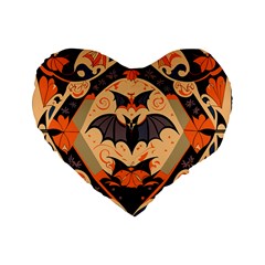 Bat pattern Standard 16  Premium Heart Shape Cushions