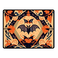 Bat pattern Two Sides Fleece Blanket (Small)