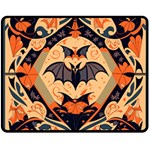 Bat pattern Two Sides Fleece Blanket (Medium) 58.8 x47.4  Blanket Front