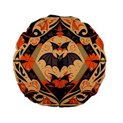 Bat pattern Standard 15  Premium Flano Round Cushions