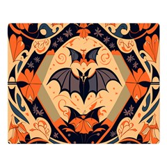 Bat pattern Two Sides Premium Plush Fleece Blanket (Large)