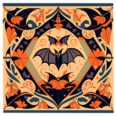 Bat pattern Wooden Puzzle Square