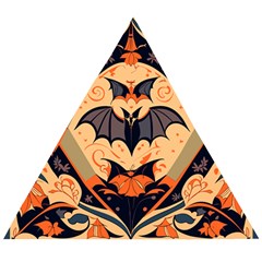 Bat pattern Wooden Puzzle Triangle