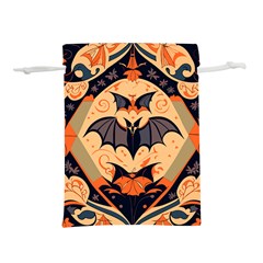 Bat pattern Lightweight Drawstring Pouch (M)