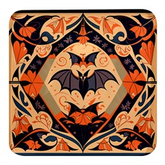 Bat pattern Square Glass Fridge Magnet (4 pack)