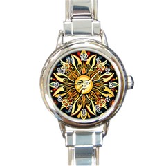 Boho Sun Round Italian Charm Watch by Valentinaart