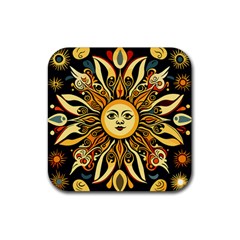 Boho Sun Rubber Coaster (square) by Valentinaart